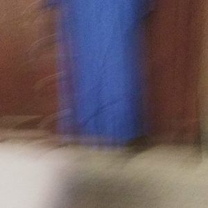 Blue ruffle sleeve and front kick dress